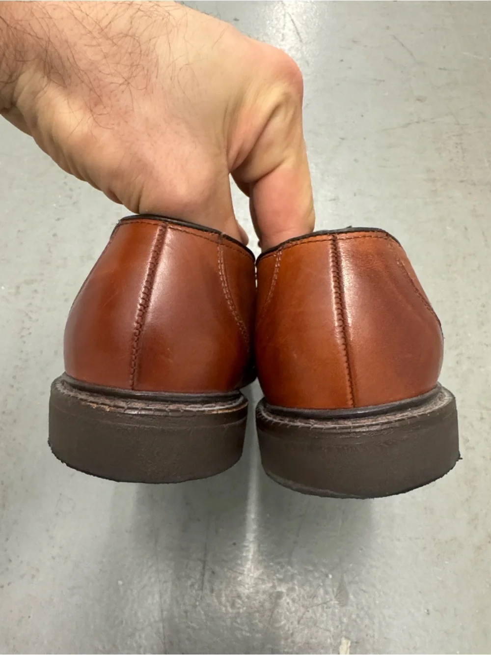 Allen Edmonds Comfort Orthotic Split Toe Brown Derby Oxford Shoes 9D